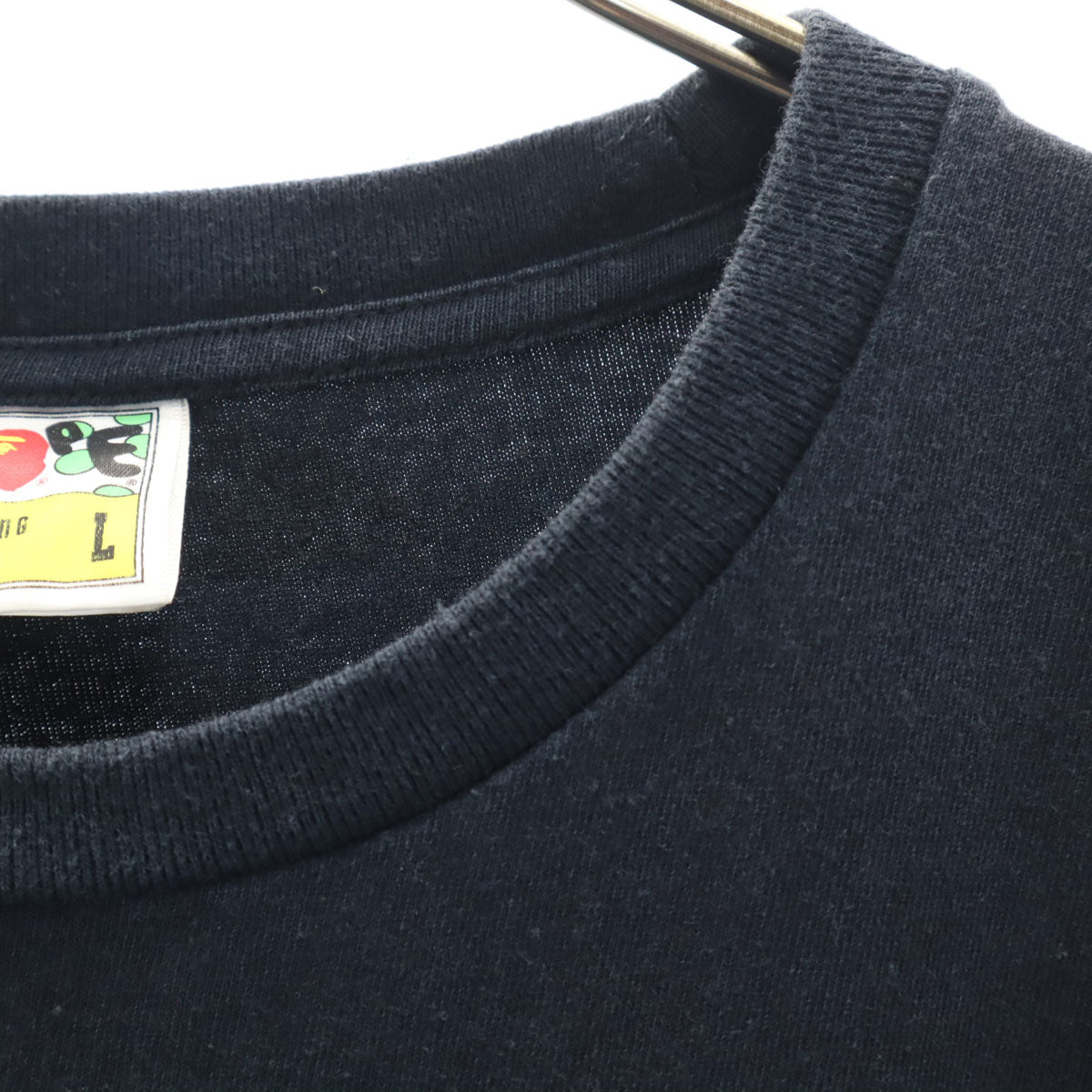 A BATHING APE アベイシングエイプ シャーク 半袖 Tシャツ L ブラック メンズ