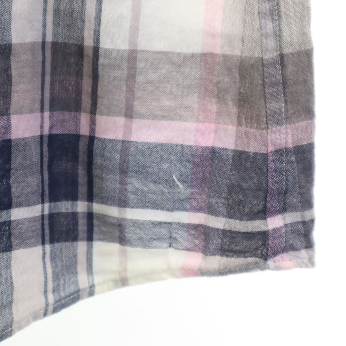 BURBERRY BLACK LABEL バーバリーブラックレーベル チェック柄 半袖 シャツ 3 グレー系 三陽商会 メンズ