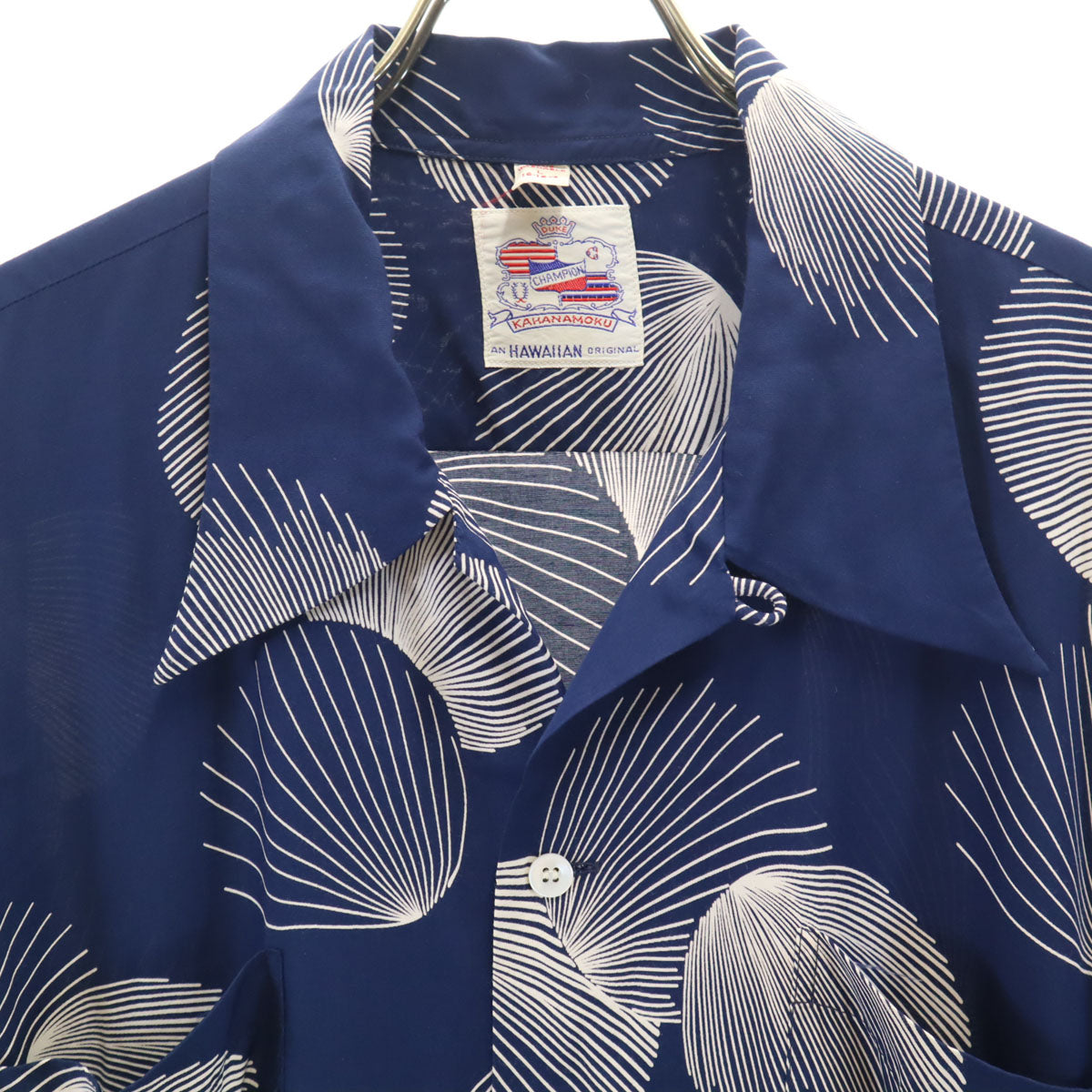 SUN SURF サンサーフ 日本製 スペシャルエディション 半袖 デューク カハナモク アロハシャツ L ネイビー DK37570 東洋エンタープライズ DUKE KAHANAMOKU 箱付き メンズ