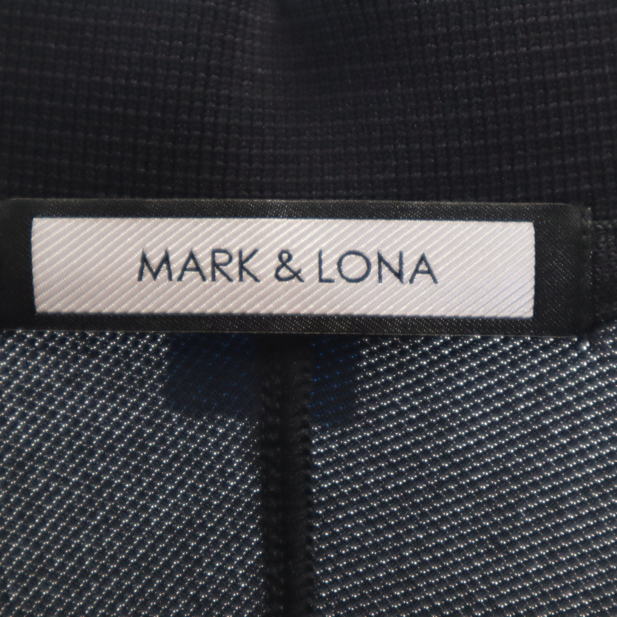 美品 MARK&LONA マークアンドロナ ゴルフ 長袖 ポロシャツ 50 ネイビー メンズ