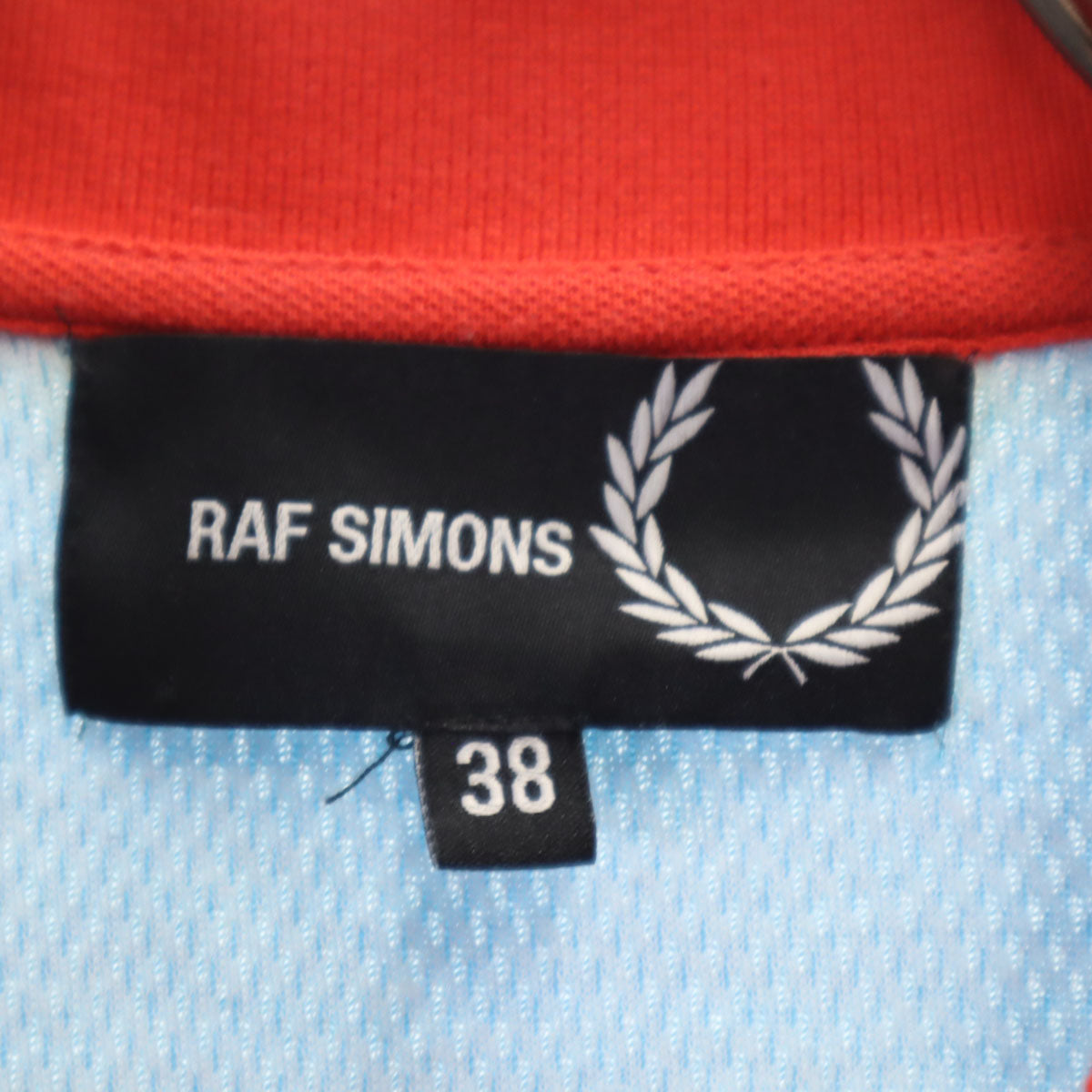 FRED PERRY フレッドペリー RAF SIMONS ラフシモンズ コラボ ポルトガル製 半袖 シャツ 38 水色 メンズ