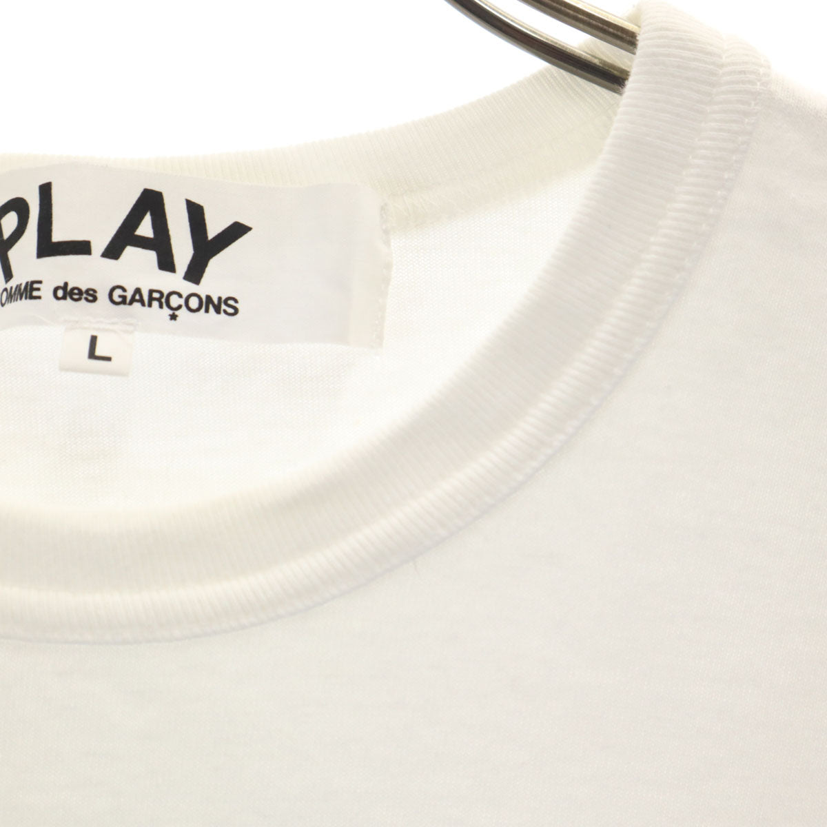 PLAY COMME des GARCONS プレイコムデギャルソン 2022年 日本製 半袖 Tシャツ L ホワイト レディース