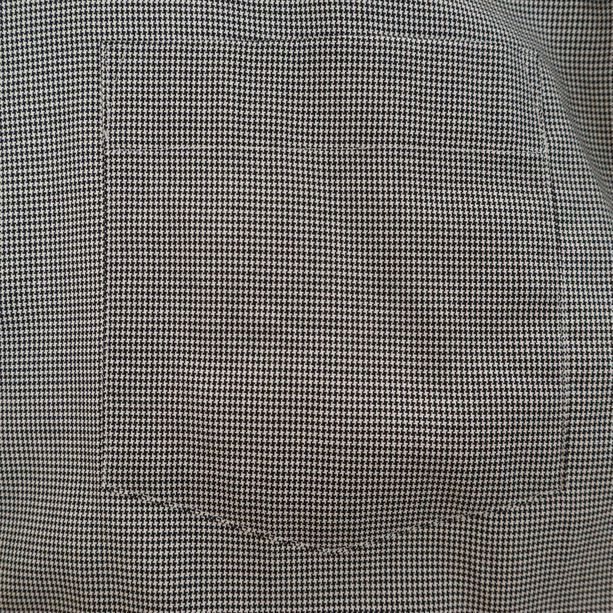 未使用 LANVIN ランバン 日本製 大丸松坂屋 チェック 長袖 ボタンダウンシャツ ブラック×ホワイト メンズ