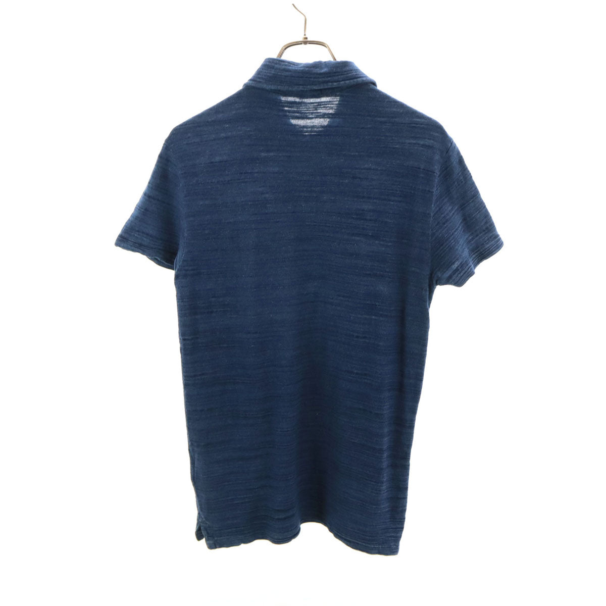 ダブルアールエル RRL 半袖 インディゴ染め ポロシャツ XS ネイビー Ralph Lauren ラルフローレン メンズ
