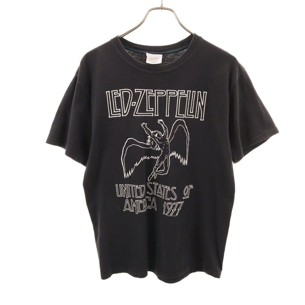 Hanes ヘインズ 00s LED ZEPPELIN 半袖 Tシャツ M ブラック レッド・ツェッペリン バンT メンズ