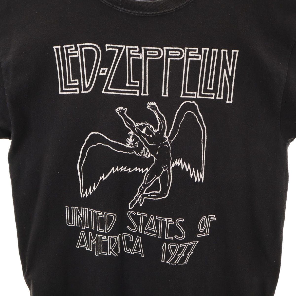 Hanes ヘインズ 00s LED ZEPPELIN 半袖 Tシャツ M ブラック レッド・ツェッペリン バンT メンズ