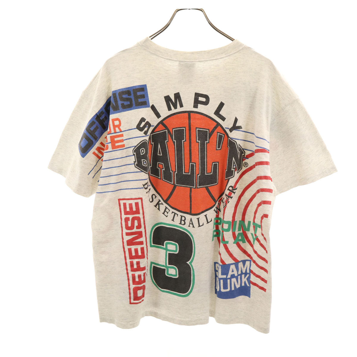 BIKE 90s USA製 オールド BALL'N 半袖 Tシャツ L グレー バスケ メンズ
