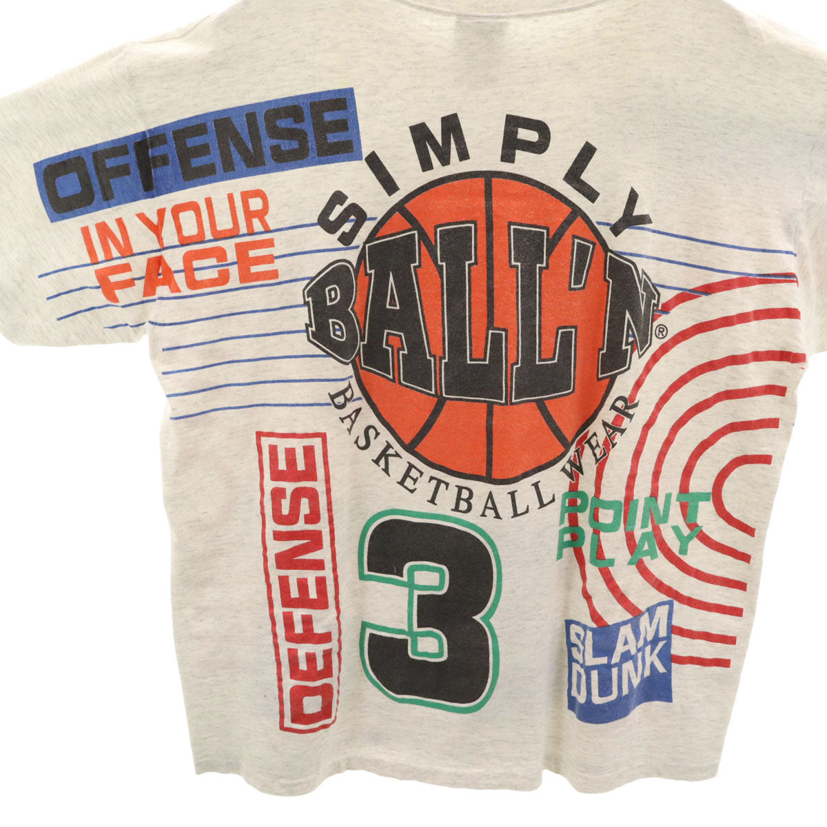 BIKE 90s USA製 オールド BALL'N 半袖 Tシャツ L グレー バスケ メンズ