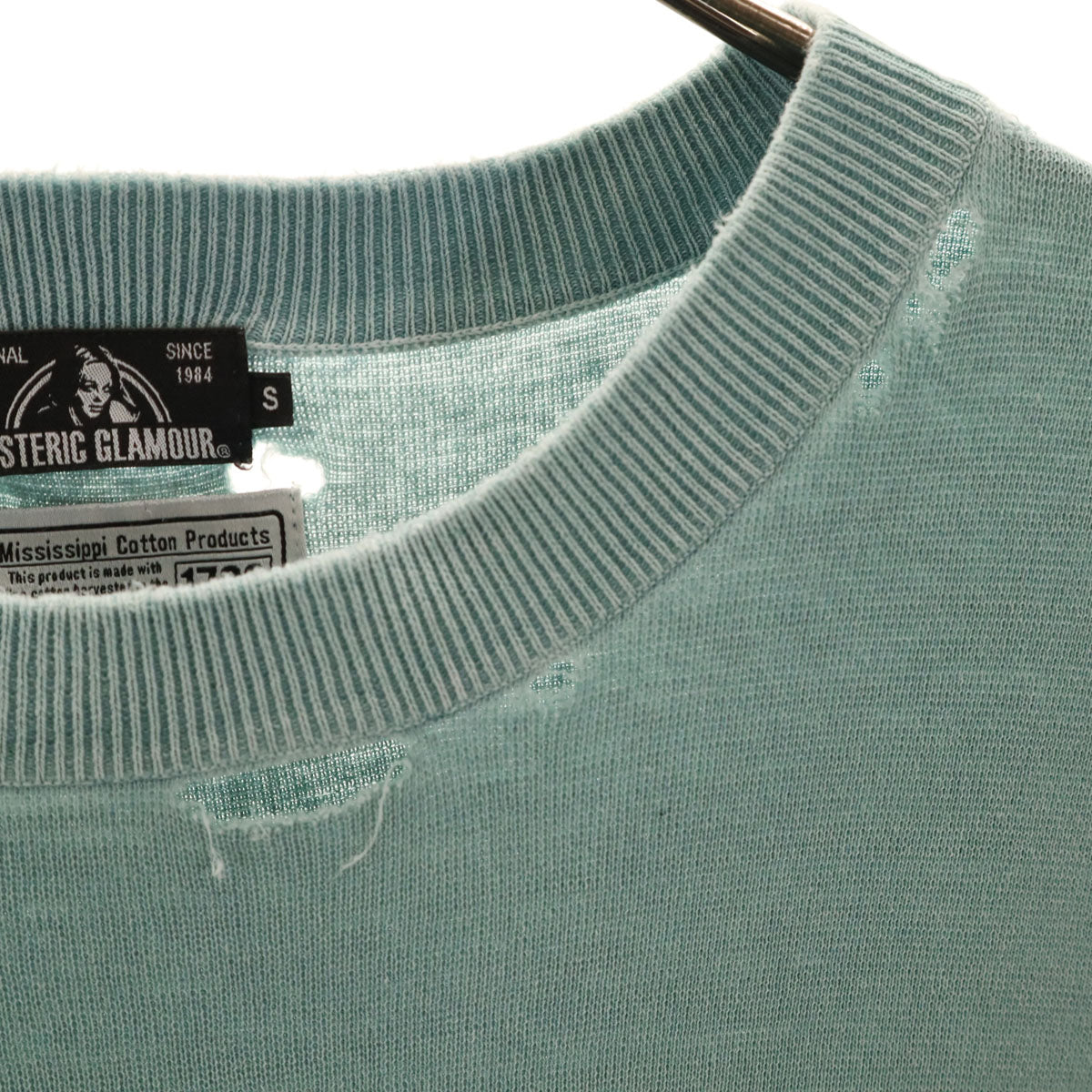 HYSTERIC GLAMOUR ヒステリックグラマー 半袖 サマー ニット S ブルー系 メンズ