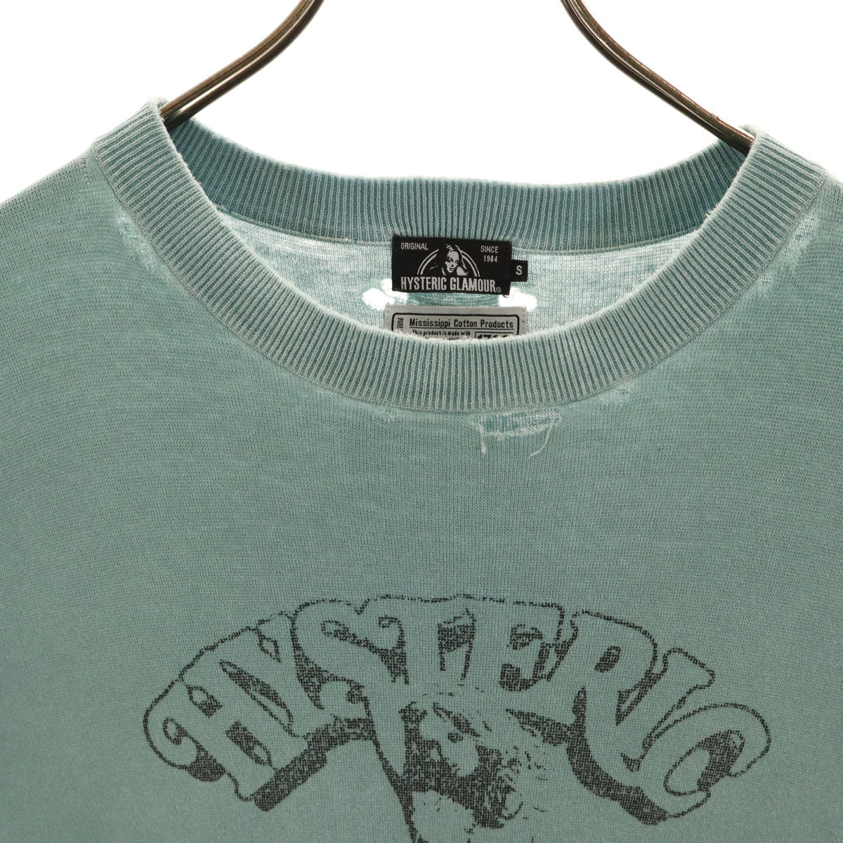 HYSTERIC GLAMOUR ヒステリックグラマー 半袖 サマー ニット S ブルー系 メンズ