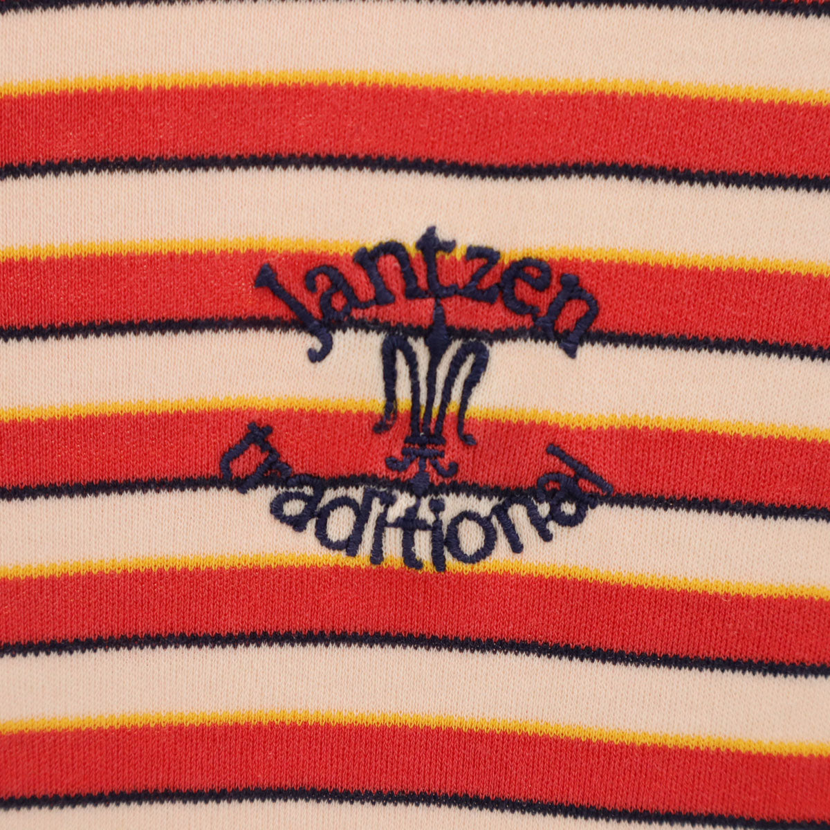 Jantzen ジャンセン 90s オールド ボーダー柄 半袖 Tシャツ M レッド系 レディース