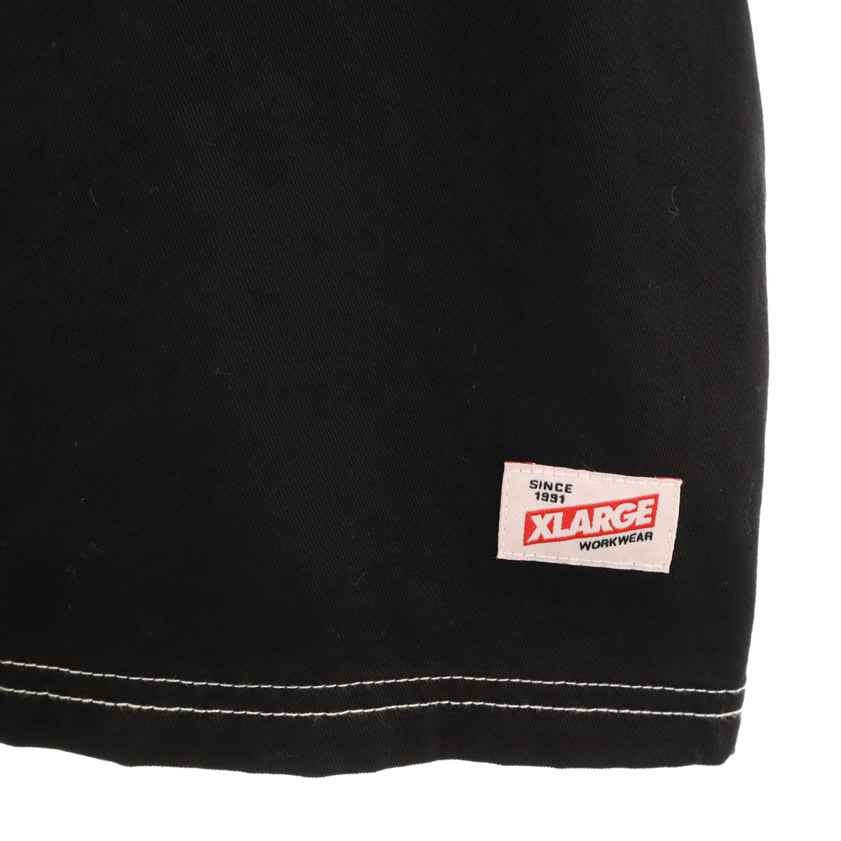 美品 XLARGE エクストララージ 半袖 ジップアップ ワークシャツ M ブラック メンズ