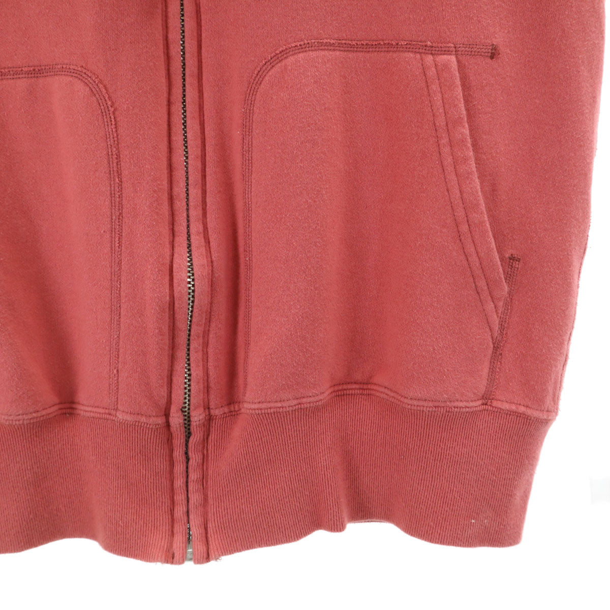 Two Moon トゥームーン Vintage SNOOPY 長袖 ジップパーカー 40/38 レッド系 スウェット 裏起毛 レディース