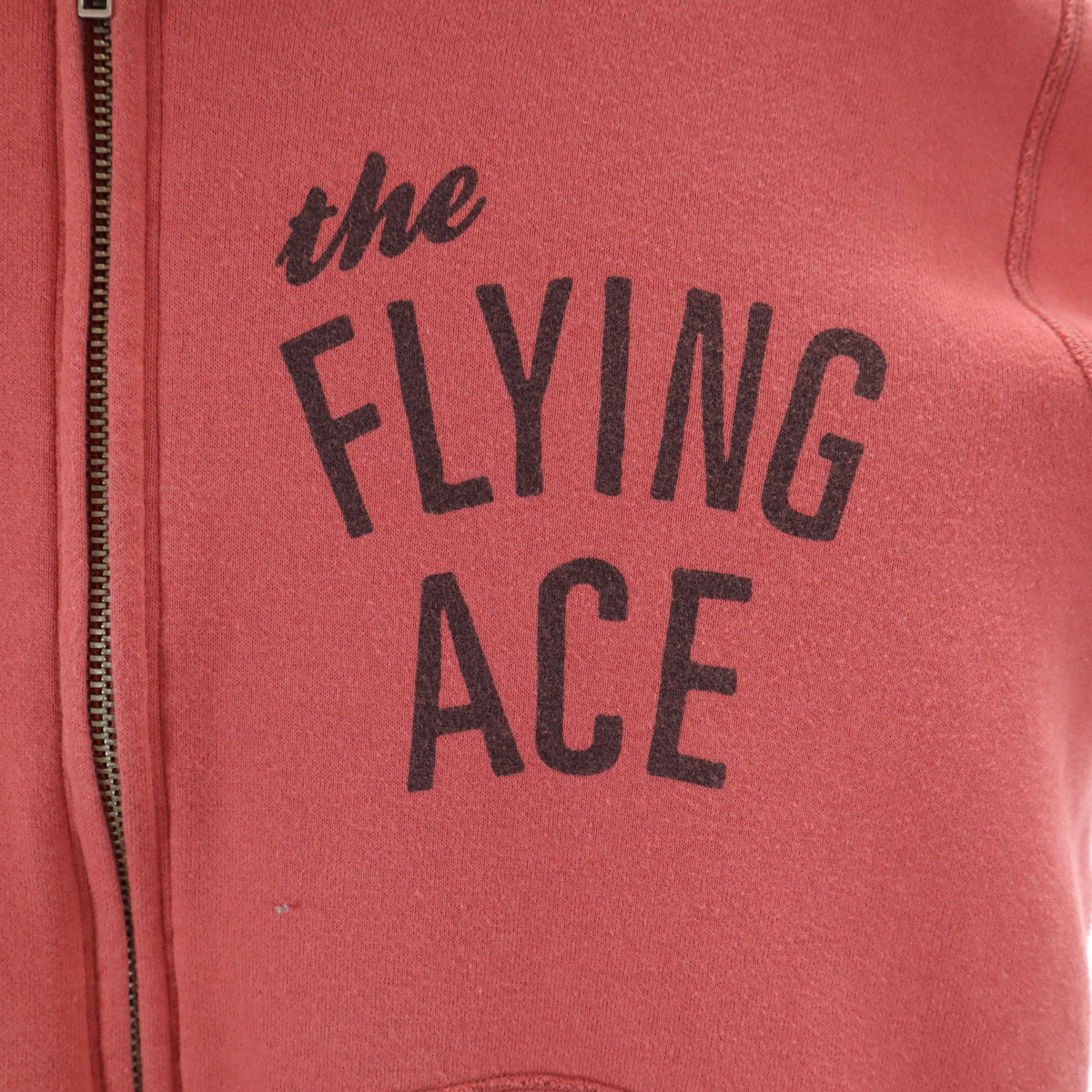 Two Moon トゥームーン Vintage SNOOPY 長袖 ジップパーカー 40/38 レッド系 スウェット 裏起毛 レディース