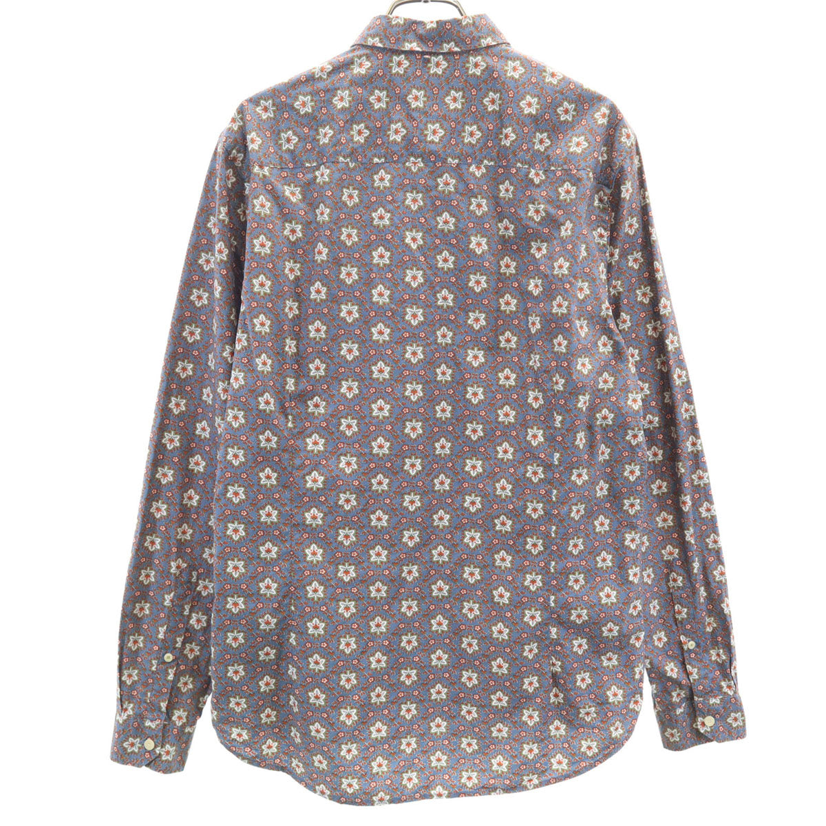Pretty Green プリティーグリーン 花柄 長袖 コットンシャツ 4 ブルーグレー系 メンズ