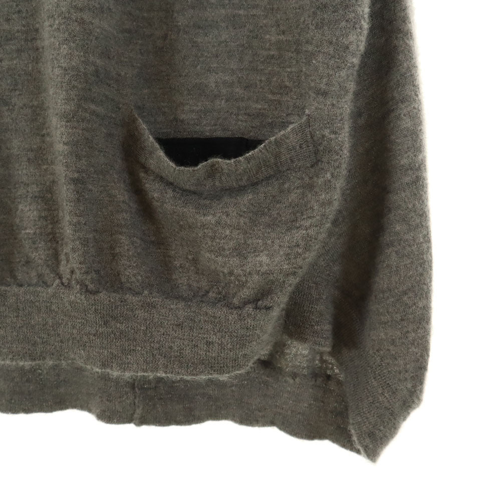 マルニ イタリア製 カシミヤブレンド 5分袖 Vネック セーター 38 グレー MARNI ニット レディース