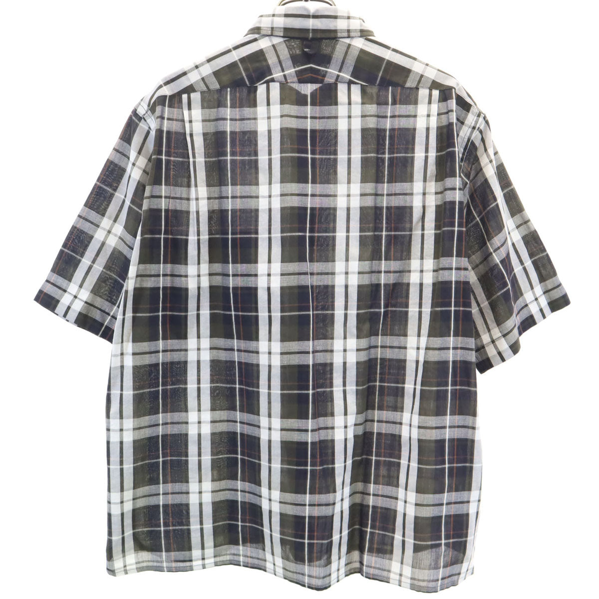 Mackintosh マッキントッシュ チェック柄 半袖 シャツ M カーキ メンズ