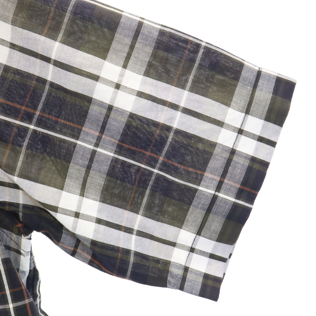 Mackintosh マッキントッシュ チェック柄 半袖 シャツ M カーキ メンズ