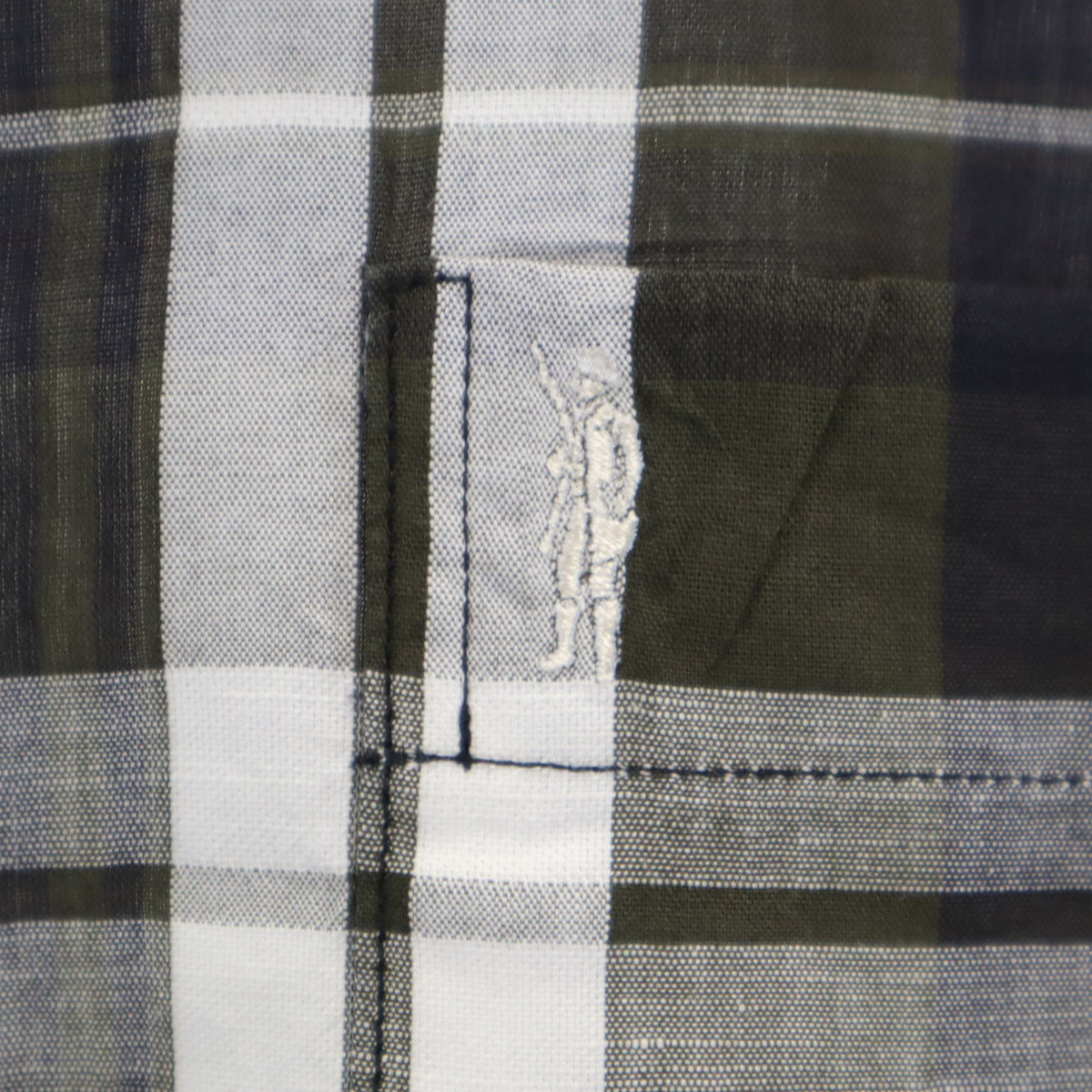 Mackintosh マッキントッシュ チェック柄 半袖 シャツ M カーキ メンズ