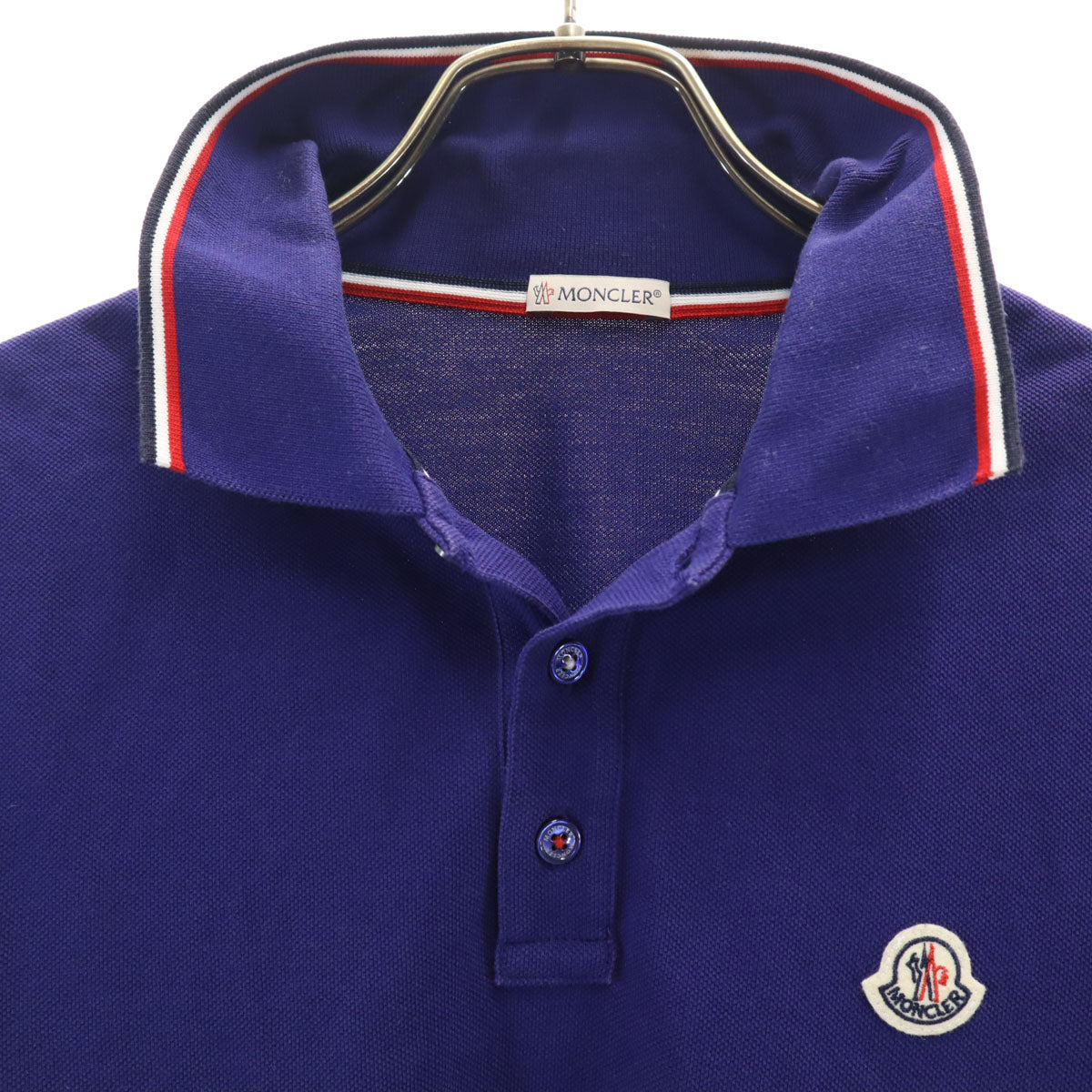 MONCLER モンクレール 半袖 MAGLIA ポロシャツ S 青紫 メンズ