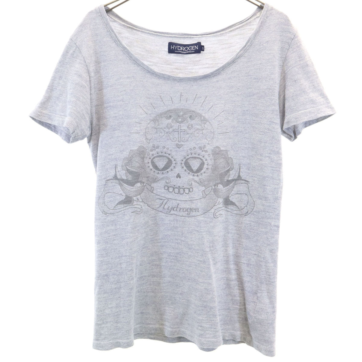 HYDROGEN ハイドロゲン イタリア製 スカル 半袖 Tシャツ S グレー レディース