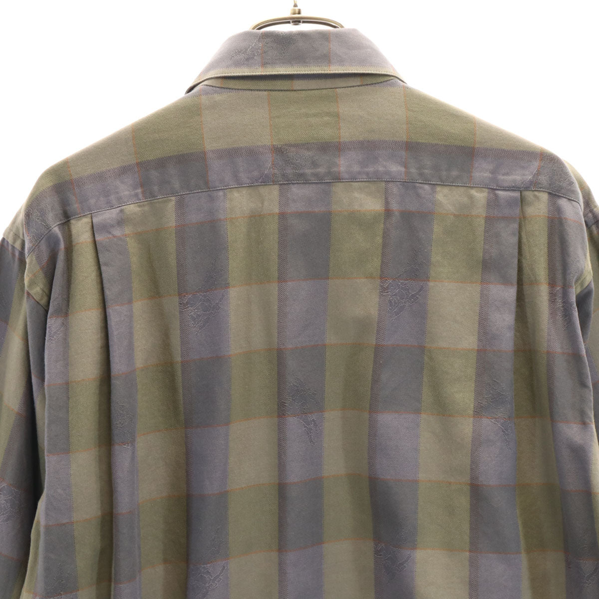 Burberrys バーバリーズ 90s 日本製 オールド チェック柄 長袖 コットンシャツ M チャコールグレー メンズ