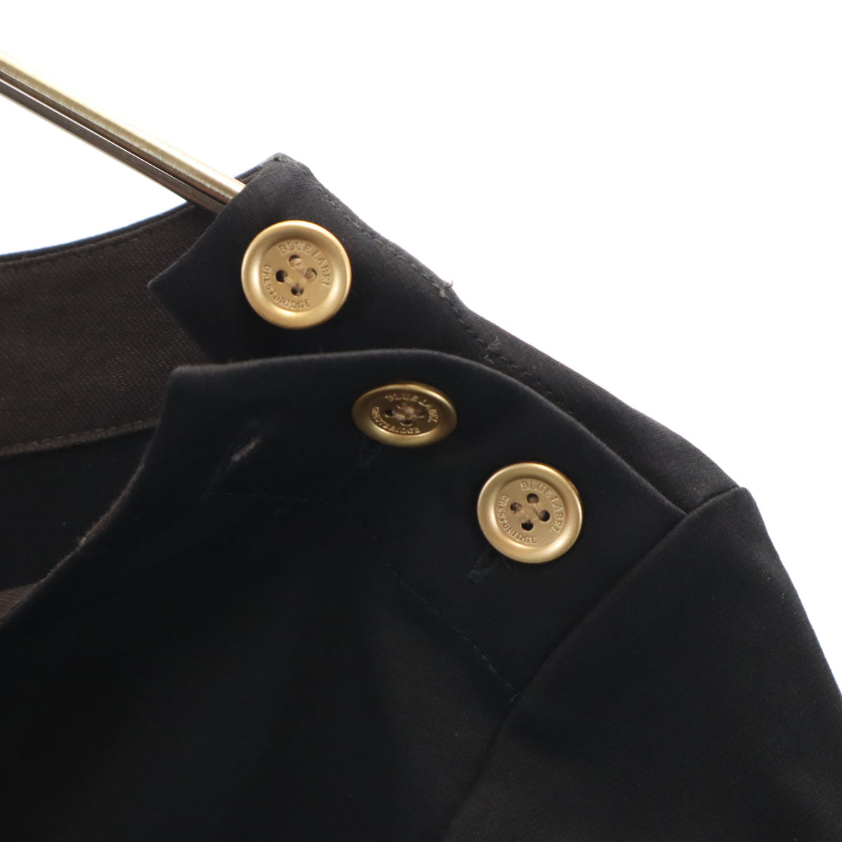 BLUE LABEL CRESTBRIDGE ブルーレーベルクレストブリッジ 長袖 ロングワンピース 38 ブラック レディース