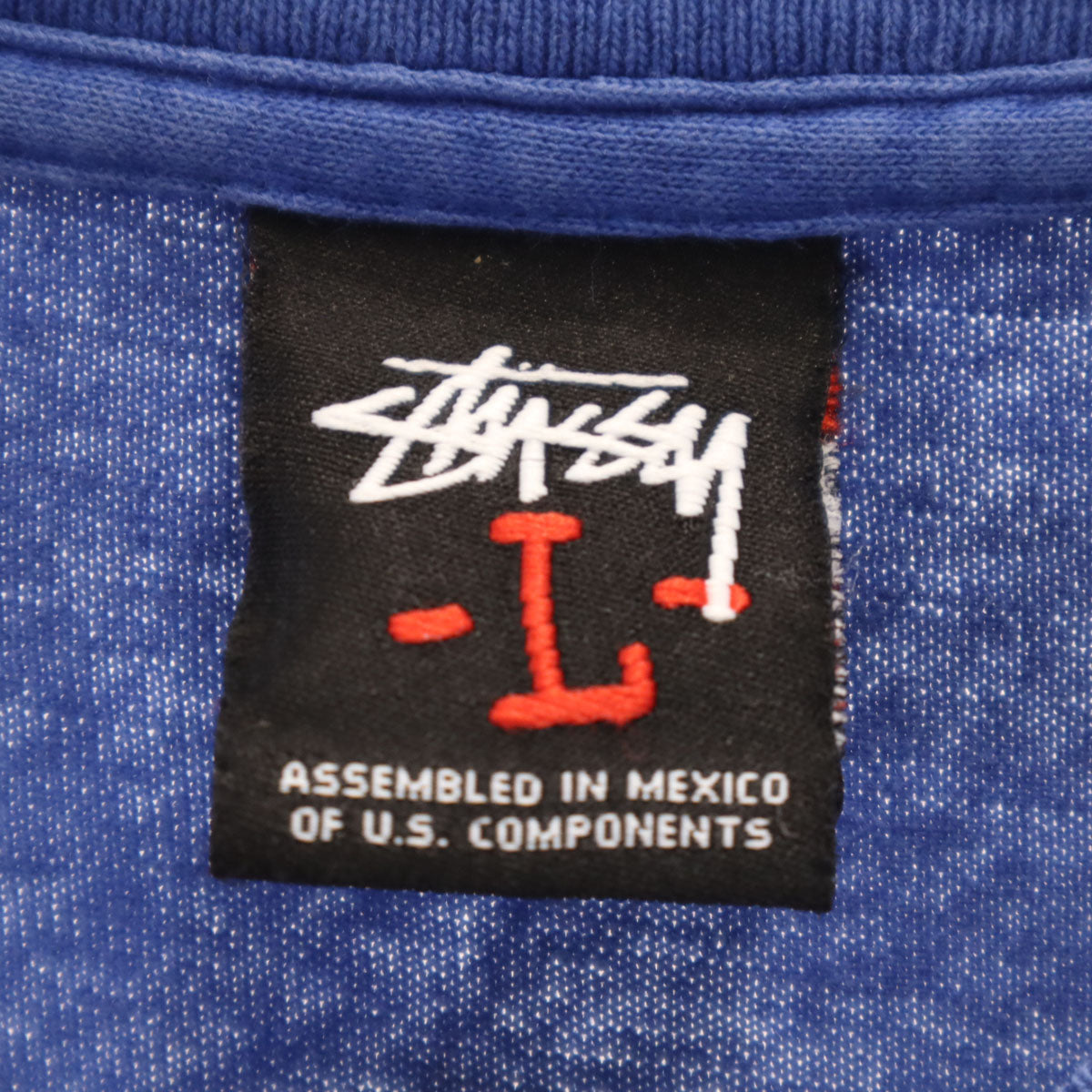 STUSSY ステューシー 半袖 Tシャツ L ブルー メンズ