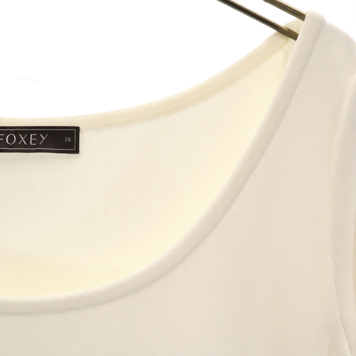 FOXEY フォクシー 日本製 半袖 カットソー 38 アイボリー レディース