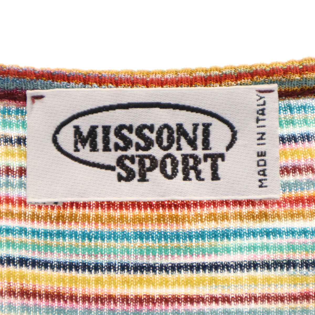 MISSONI SPORT ミッソーニスポーツ イタリア製 ボーダー柄 半袖 カットソー 46 マルチ レディース