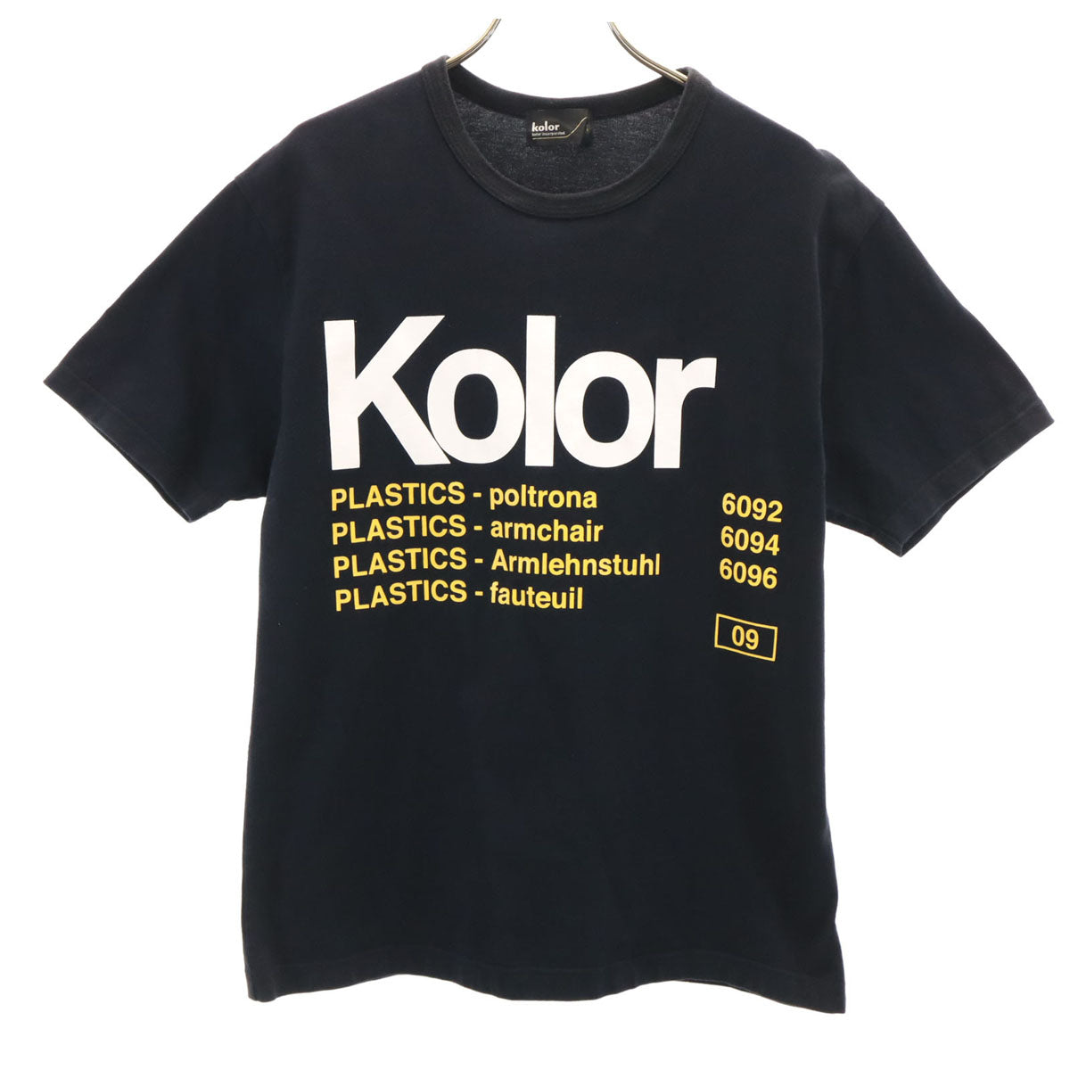 kolor カラー 日本製 半袖 Tシャツ 1 ブラック メンズ