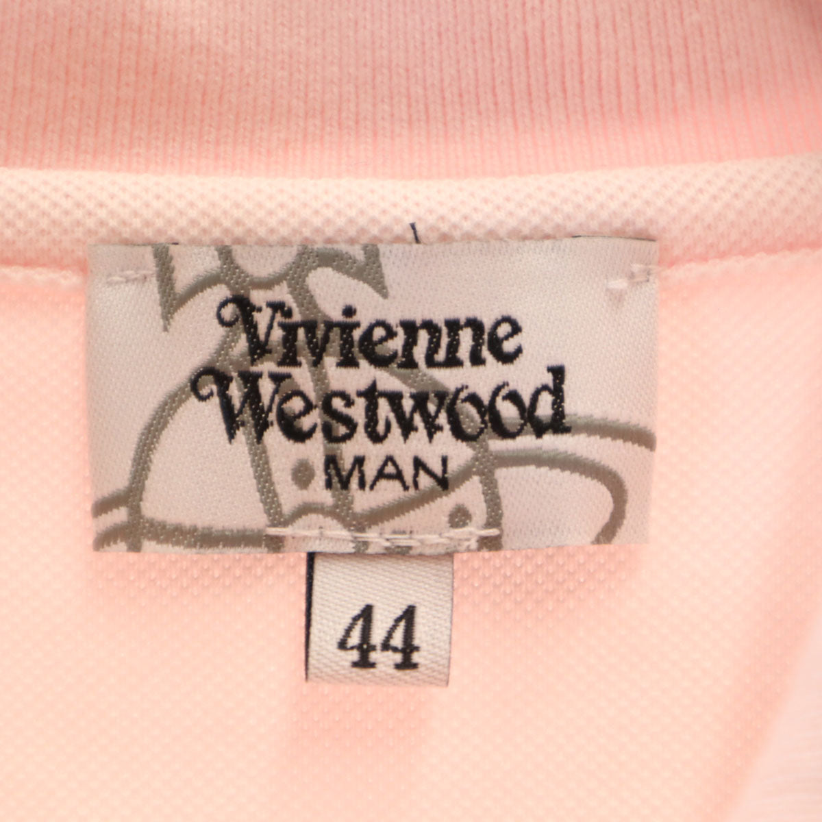 Vivienne WestwoodMAN ヴィヴィアンウエストウッドマン 日本製 半袖 ポロシャツ 44 ピンク 鹿の子 メンズ