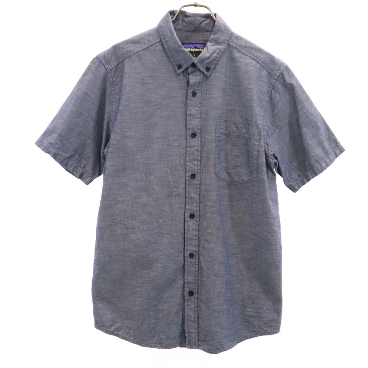 patagonia パタゴニア 半袖 ボタンダウンシャツ S ネイビー 54120SP16 アウトドア メンズ
