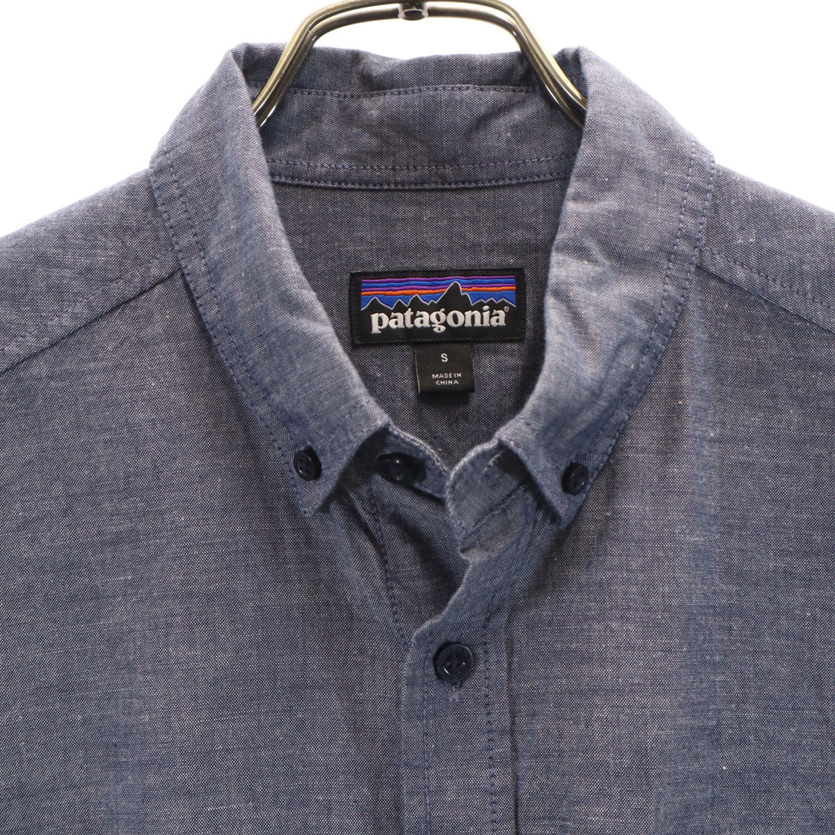 patagonia パタゴニア 半袖 ボタンダウンシャツ S ネイビー 54120SP16 アウトドア メンズ