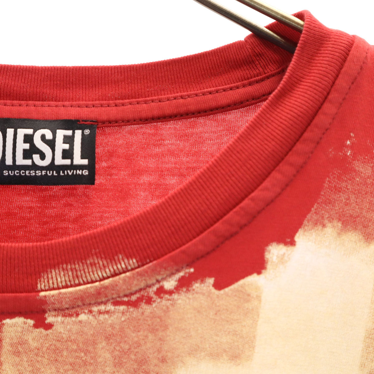 美品 DIESEL ディーゼル 半袖 Tシャツ XL レッド メンズ