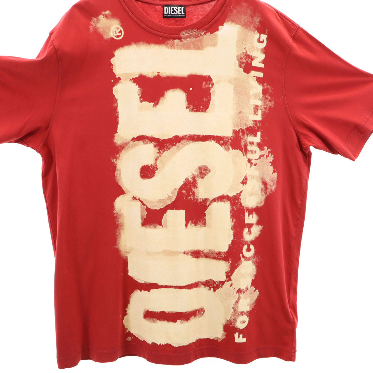 美品 DIESEL ディーゼル 半袖 Tシャツ XL レッド メンズ