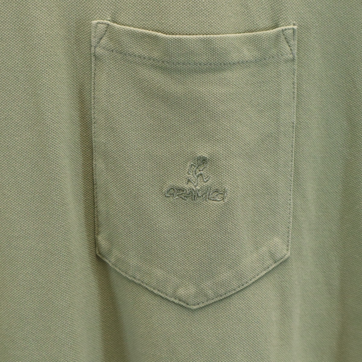 Gramicci グラミチ 半袖 Tシャツ M ピスタチオ系 アウトドア ポケT 鹿の子 メンズ