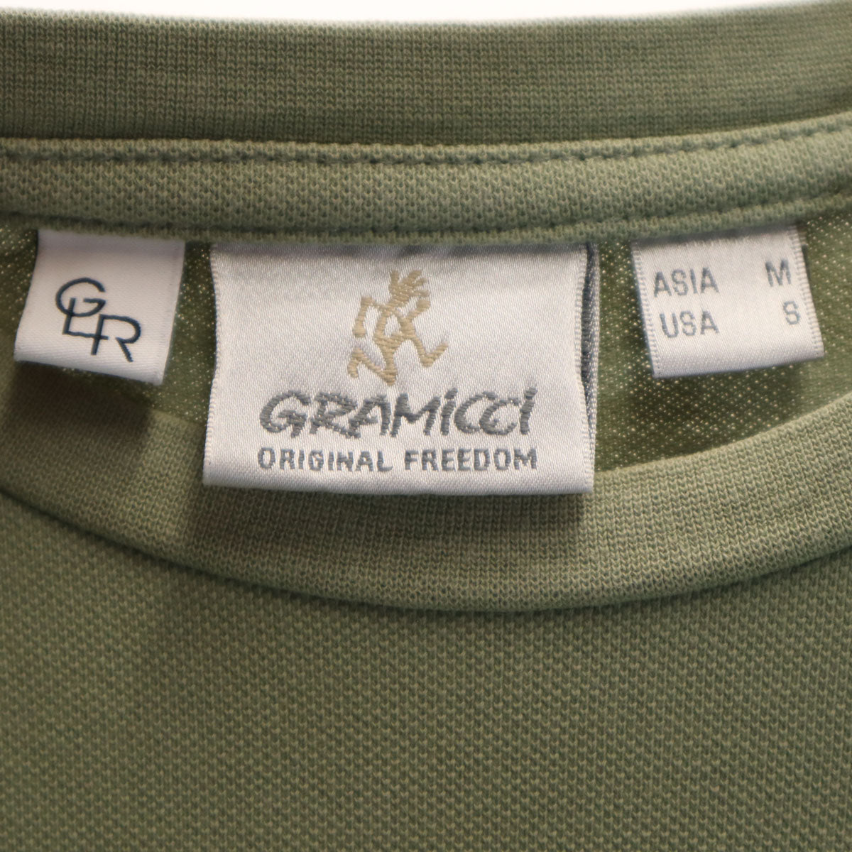 Gramicci グラミチ 半袖 Tシャツ M ピスタチオ系 アウトドア ポケT 鹿の子 メンズ