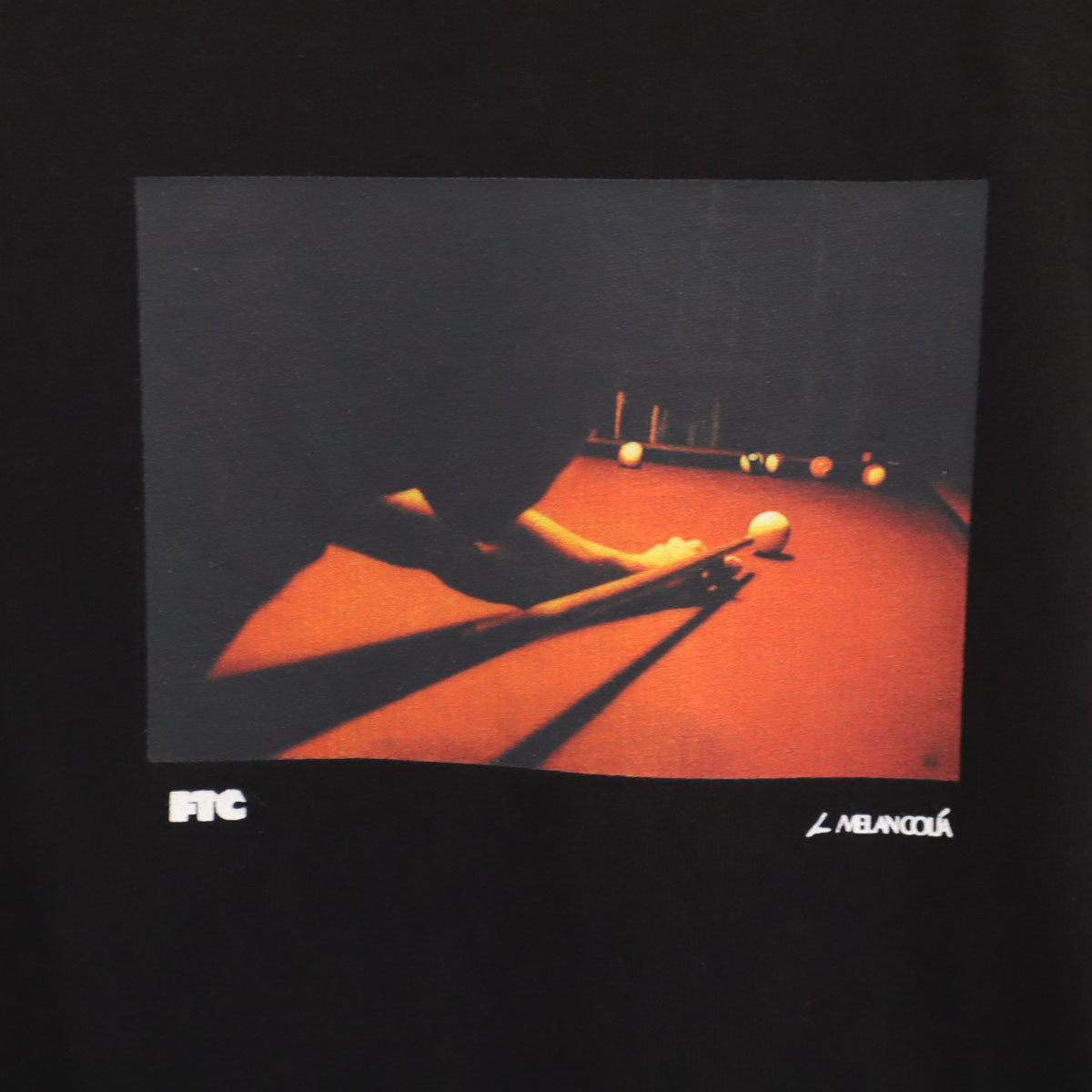 美品 FTC エフティーシー ビリヤード フォト 半袖 Tシャツ M ブラック メンズ