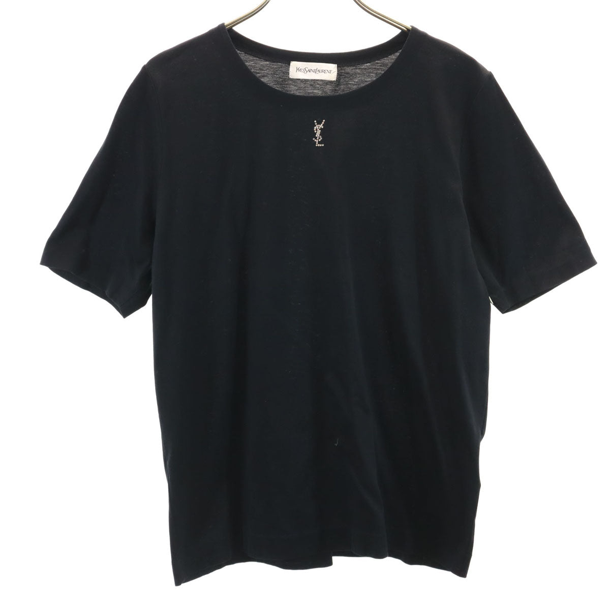 YVES SAINT LAURENT イヴサンローラン 90s オールド 半袖 Tシャツ M ブラック レディース