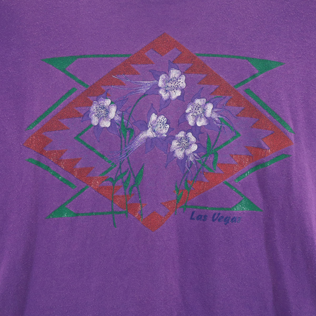 SOFFE ソフィー 90s USA製 オールド 花 半袖 Tシャツ M パープル メンズ
