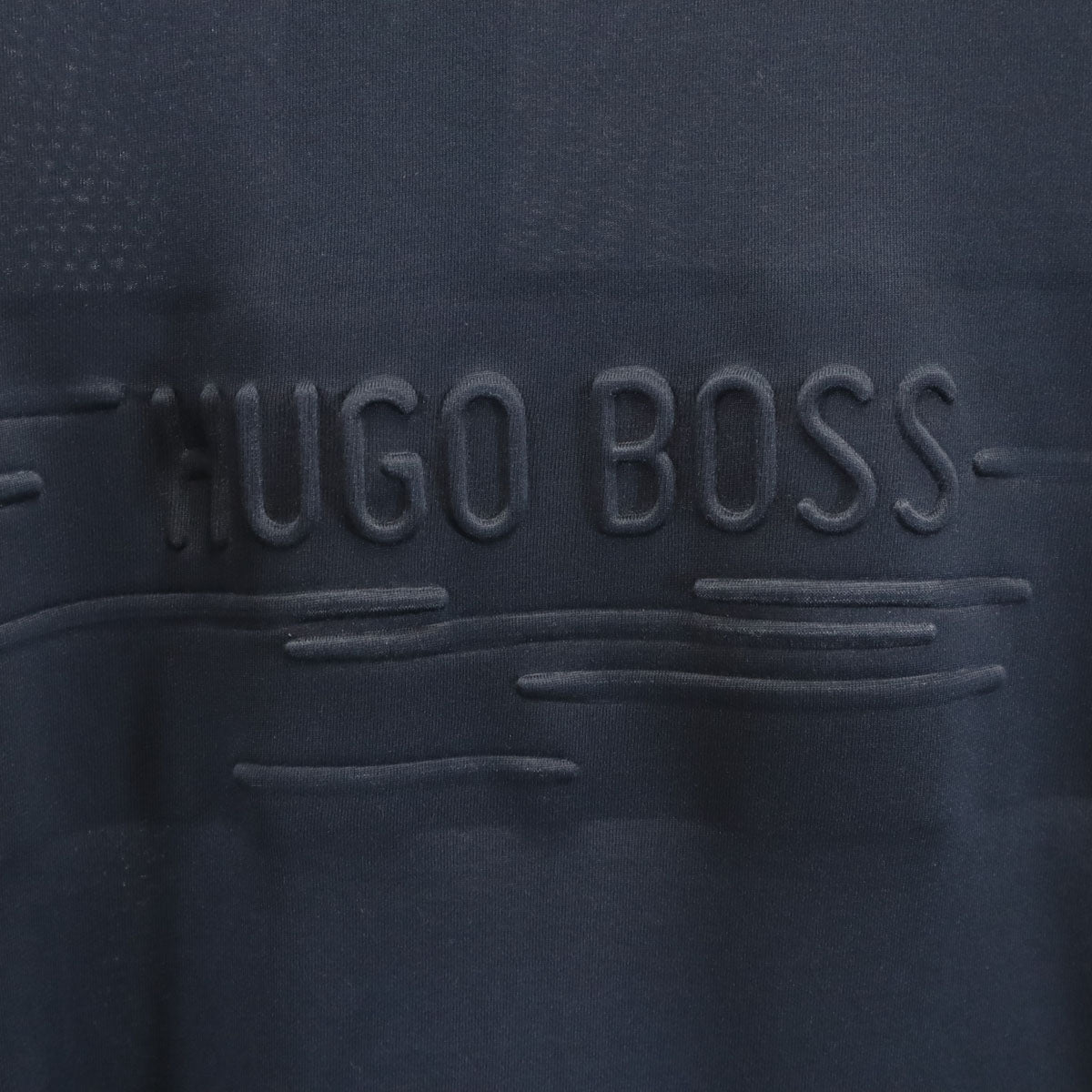 未使用 BOSS HUGO BOSS ボスヒューゴボス エンボスロゴ 半袖 Tシャツ L ネイビー メンズ