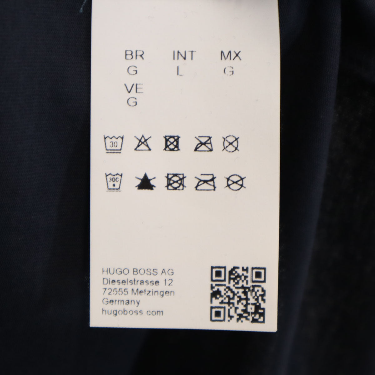 未使用 BOSS HUGO BOSS ボスヒューゴボス エンボスロゴ 半袖 Tシャツ L ネイビー メンズ