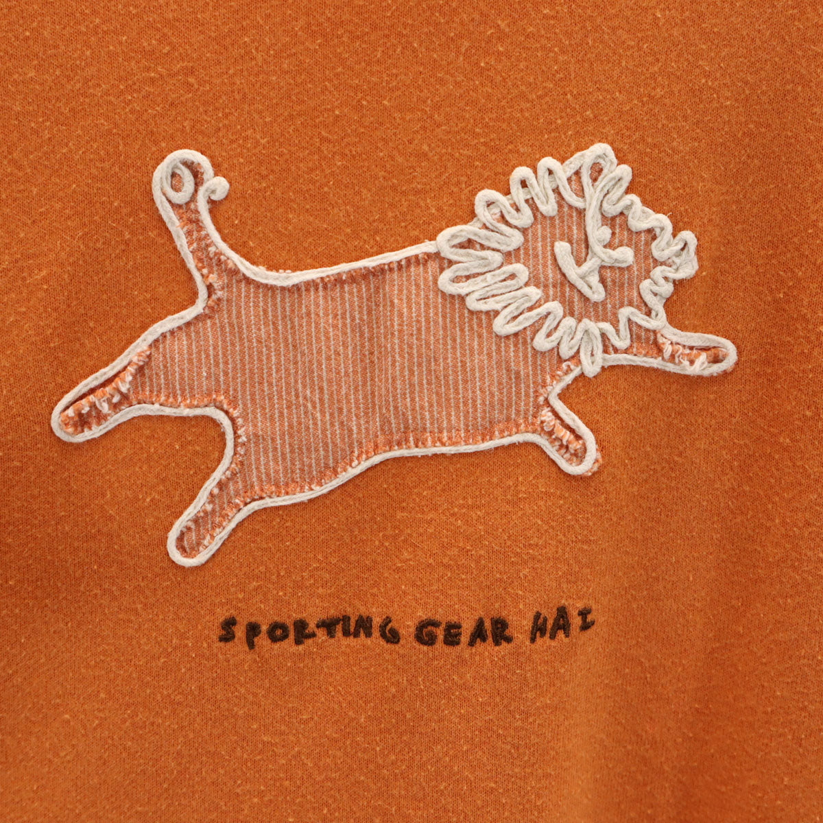 HAI SPORTING GEAR ハイスポーティングギア 90s オールド アニマル 半袖 スウェット Tシャツ M オレンジ イッセイミヤケ レディース