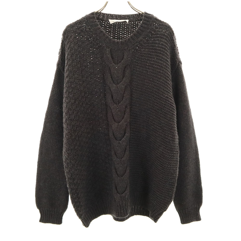 LIVIANA CONTI リビアナコンティ イタリア製 長袖 セーター S チャコールグレー ニット レディース