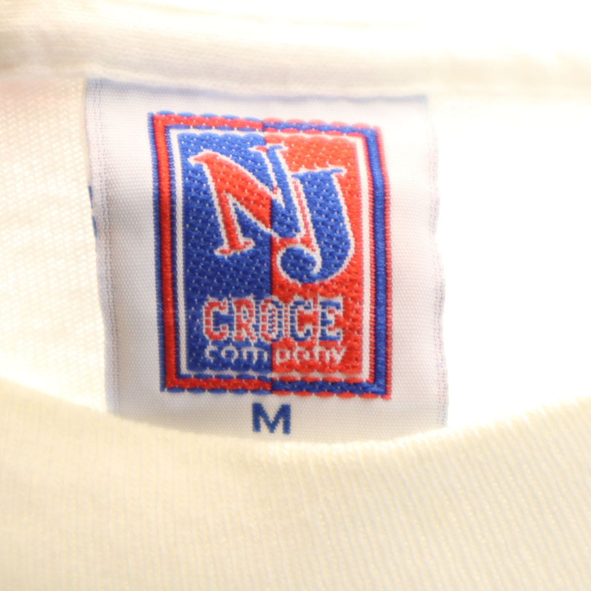 NJ CROCE 90s USA製 オールド Wild 'n' Wooly 半袖 Tシャツ M ホワイト メンズ