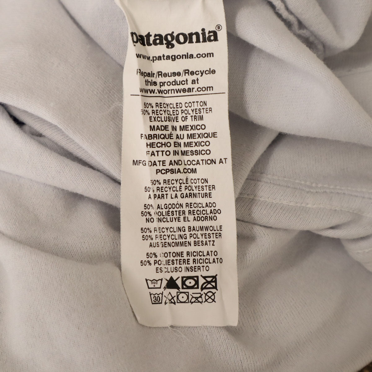patagonia パタゴニア バックロゴ 半袖 Tシャツ S ブルーホワイト 38504SP21 アウトドア メンズ