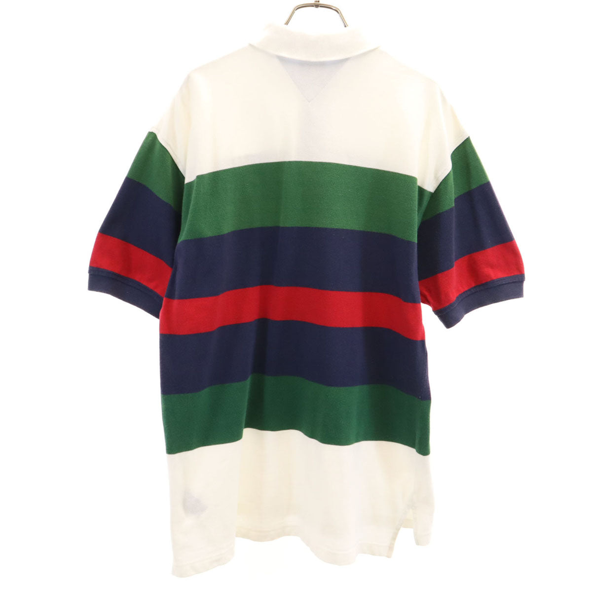 TOMMY HILFIGER トミーヒルフィガー 90s オールド 半袖 ポロシャツ M ホワイト 鹿の子 メンズ