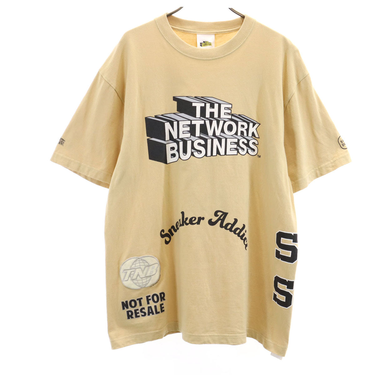 THE NETWORK BUSINESS ザネットワークビジネス 半袖 Tシャツ L ベージュ メンズ