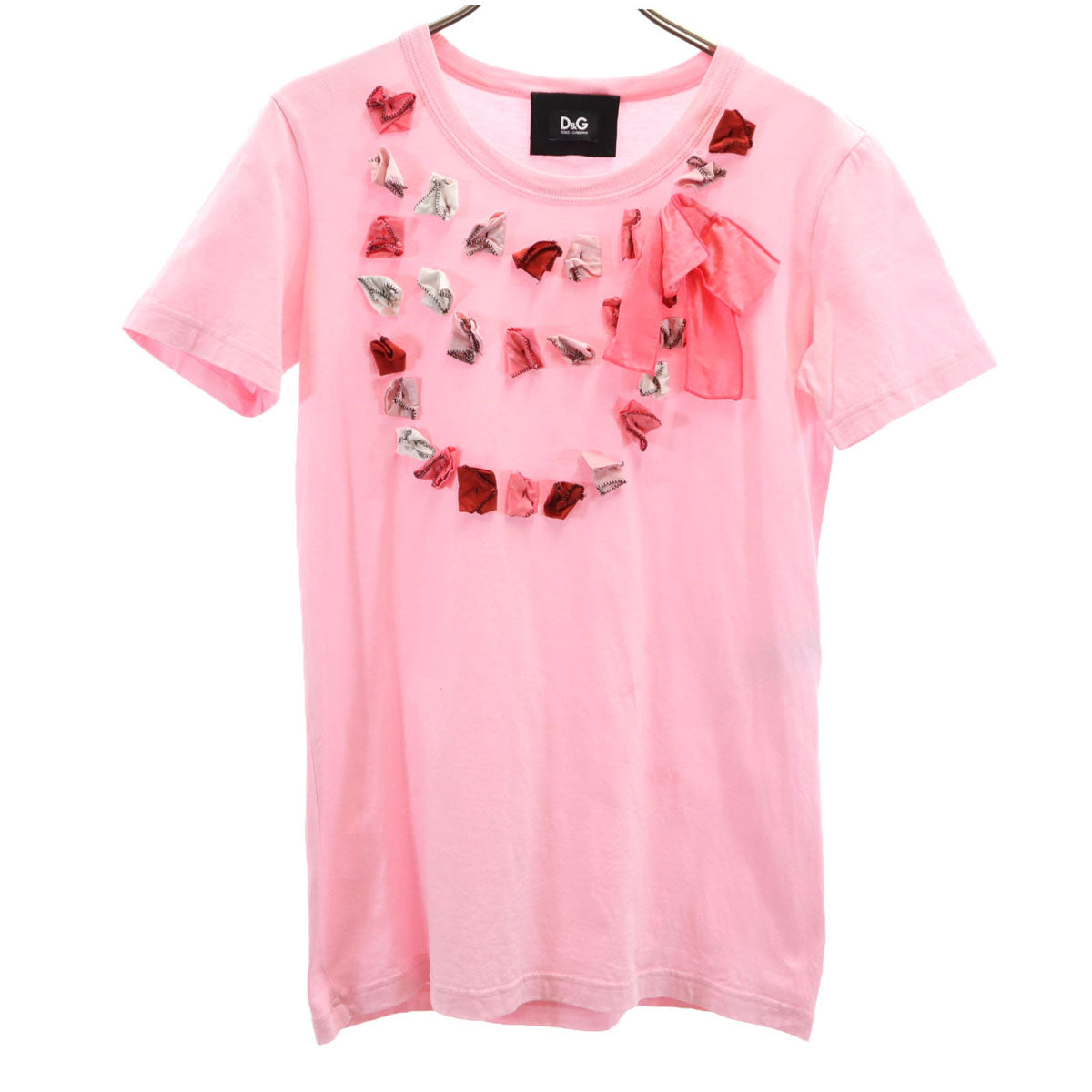 D&G DOLCE&GABBANA ディーアンドジードルチェアンドガッバーナ 半袖 Tシャツ 40 ピンク レディース